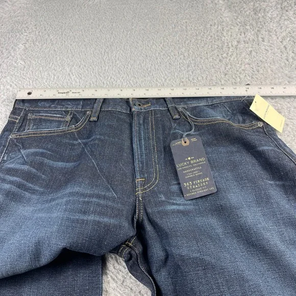 Lucky Brand 363 Vintage Straight Jeans Mens 36x32 Aliso Viejo Blue 7M12264 NEW - Picture 7 of 12